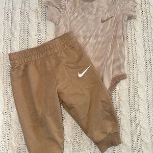 Nike Kids Tan Sweatpants & Bodysuit Set